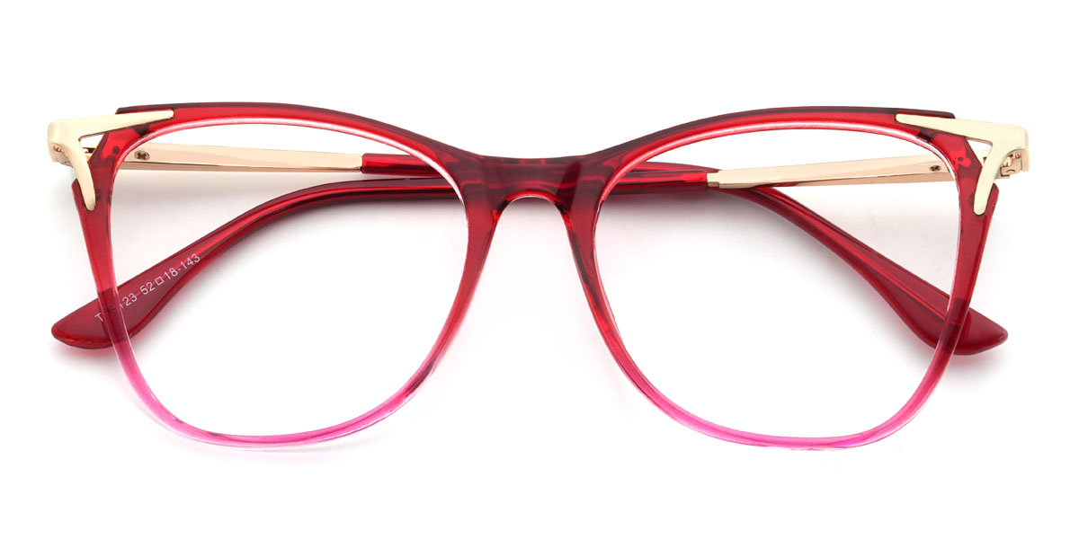 Red Pink Shiloh Glasses - Square Glasses