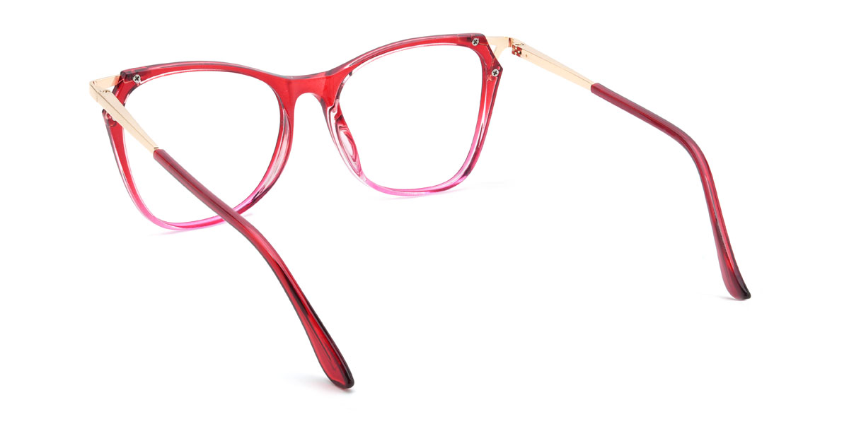 Red Pink Shiloh Glasses - Square Glasses