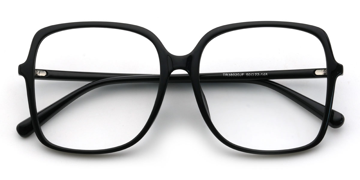 Black Kausar Glasses - Square Glasses