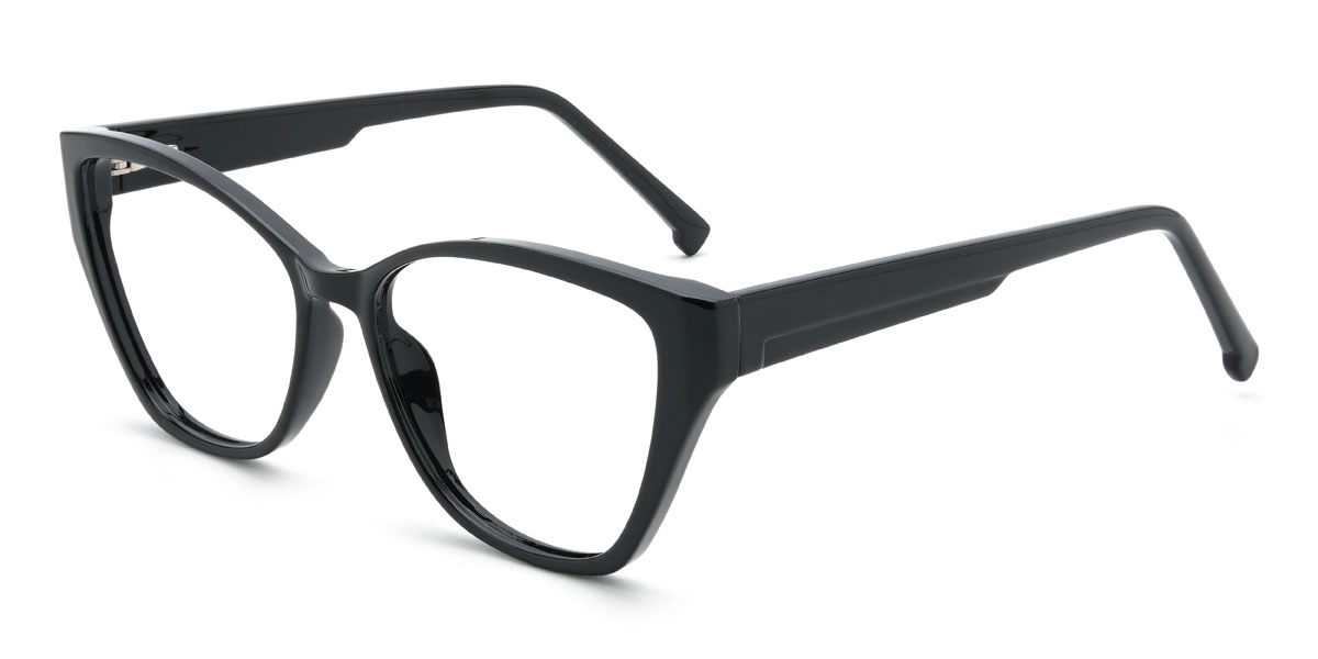 Black Valeria Glasses - Cat Eye Glasses