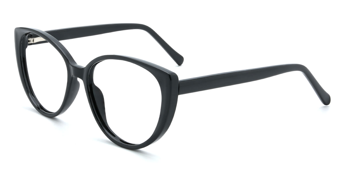 Black Mila Glasses - Oval Glasses