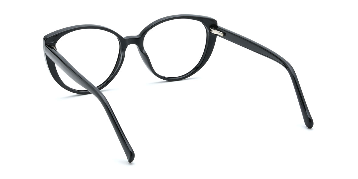 Black Mila Glasses - Oval Glasses