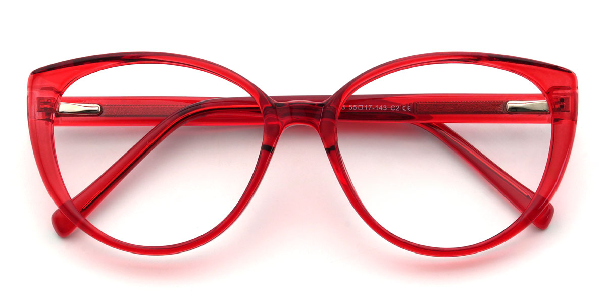Red Mila Glasses - Oval Glasses