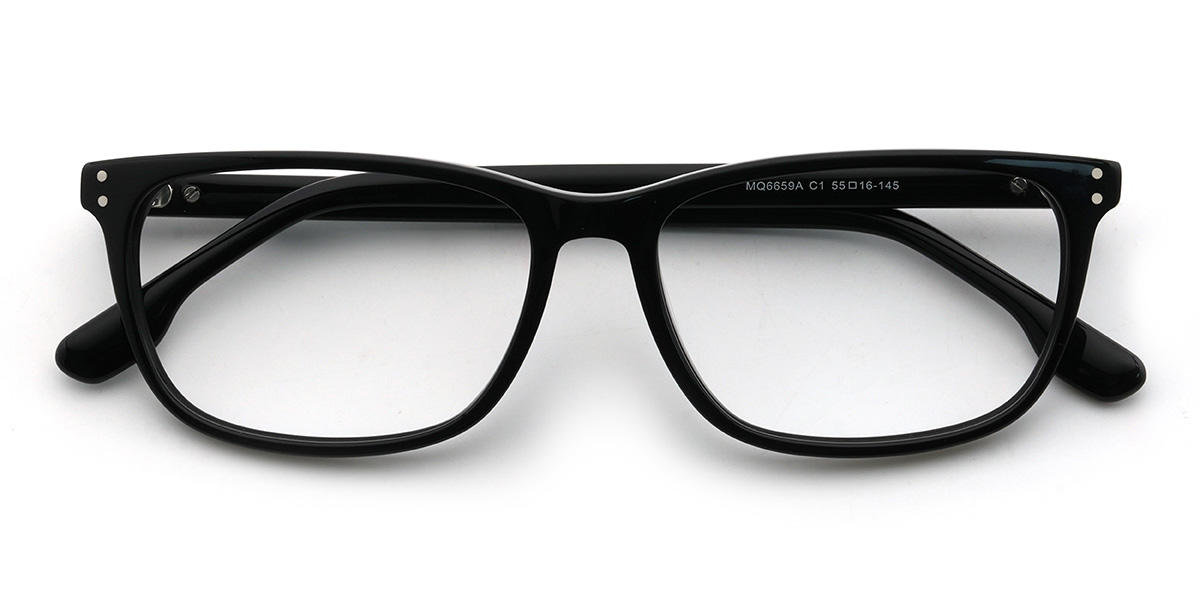 Black Wakely Glasses - Rectangle Glasses