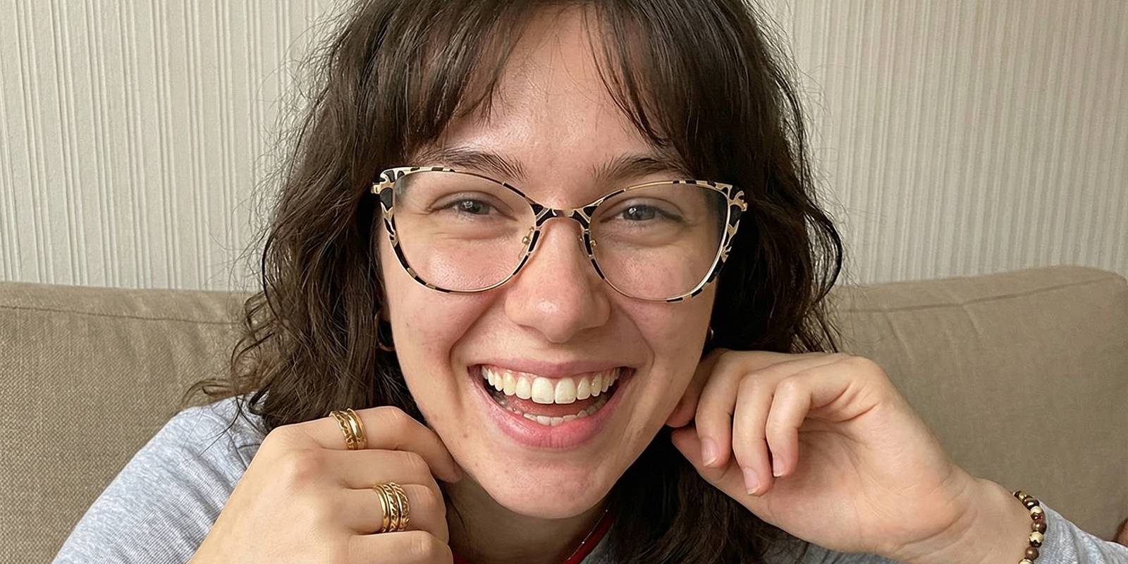 Gold Black Tortoiseshell Aiyana Glasses - Square Glasses