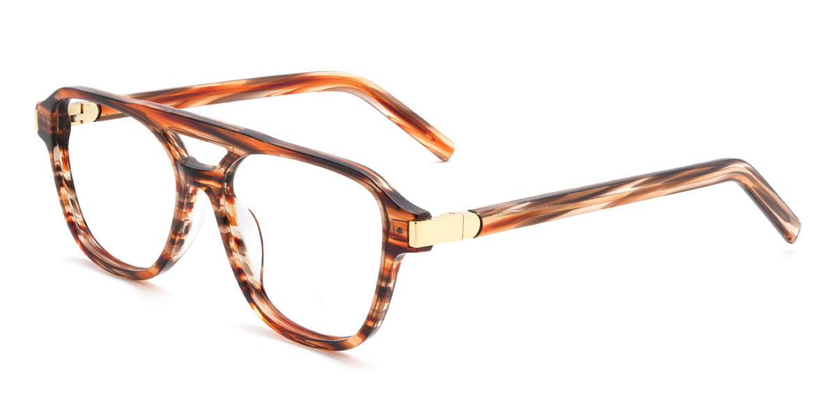 Woodgrain Sterling Glasses - Aviator Glasses