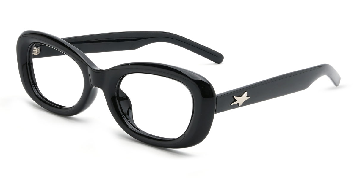 Black Collins Glasses - Rectangle Glasses