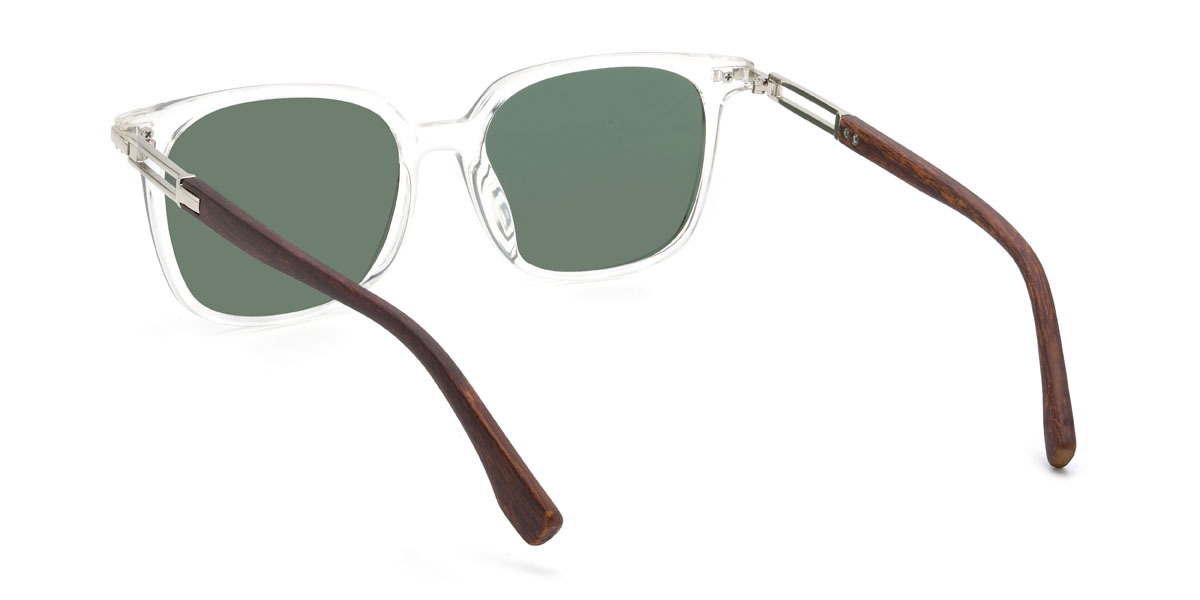 Clear Dark Green Killian Glasses - Rectangle Sunglasses