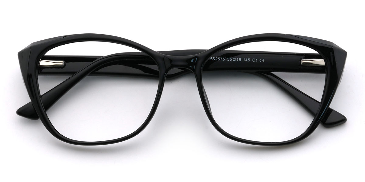 Black Juliana Glasses - Cat Eye Glasses