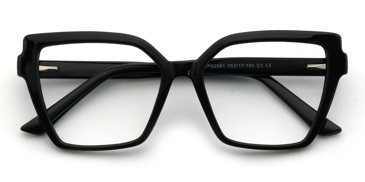 Black Ibrahim Glasses - Square Glasses