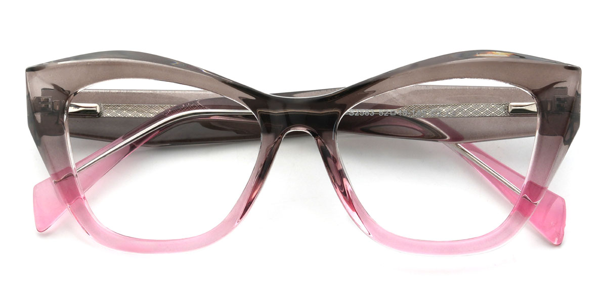 Grey Pink Mariana Glasses - Cat Eye Glasses