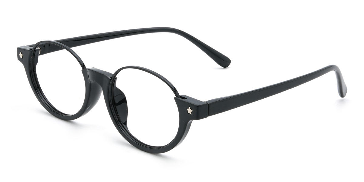 Black Demaris Glasses - Oval Glasses