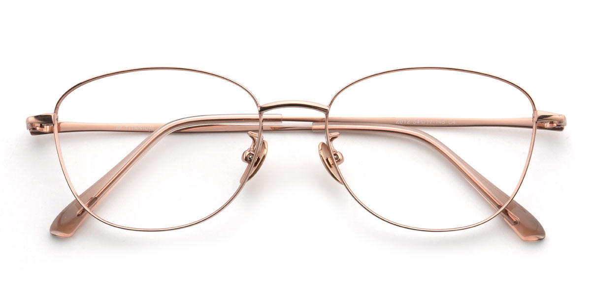 Rose Gold Travis Glasses - Rectangle Glasses