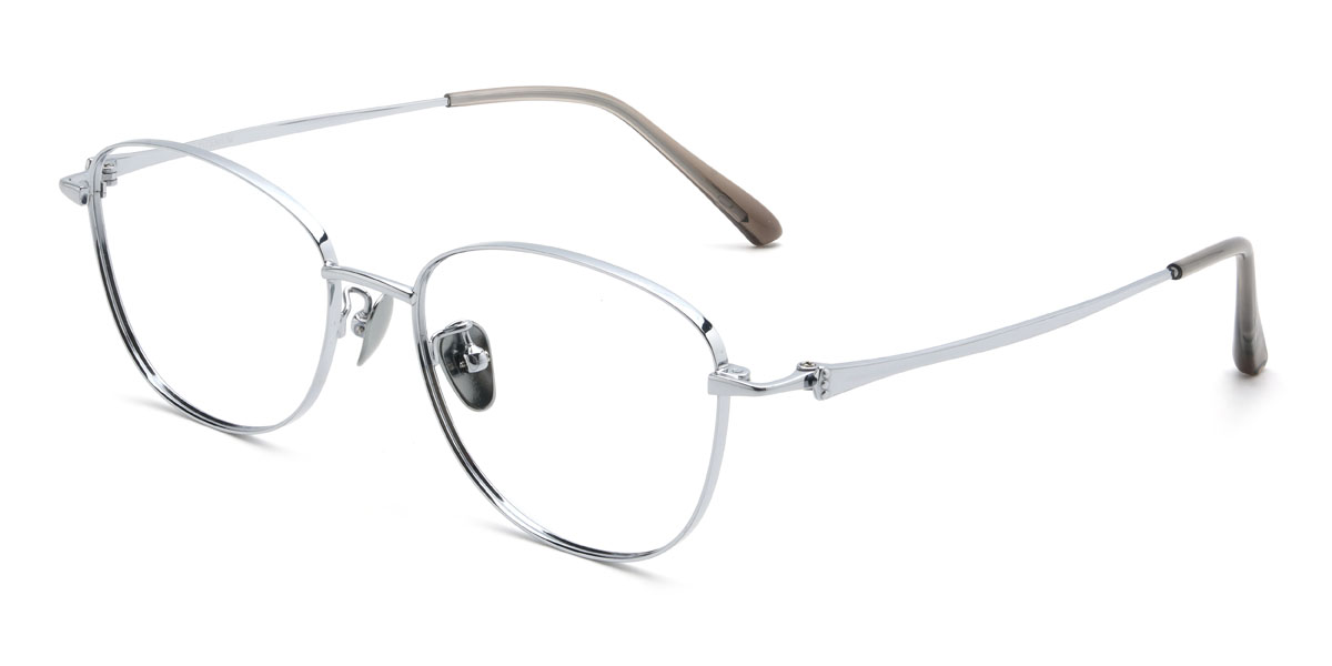 Silver Travis Glasses - Rectangle Glasses