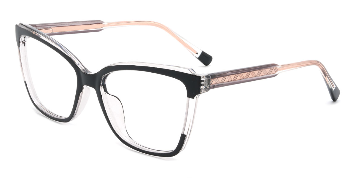 Black Maisie Glasses - Rectangle Glasses