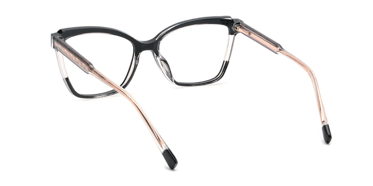 Black Maisie Glasses - Rectangle Glasses