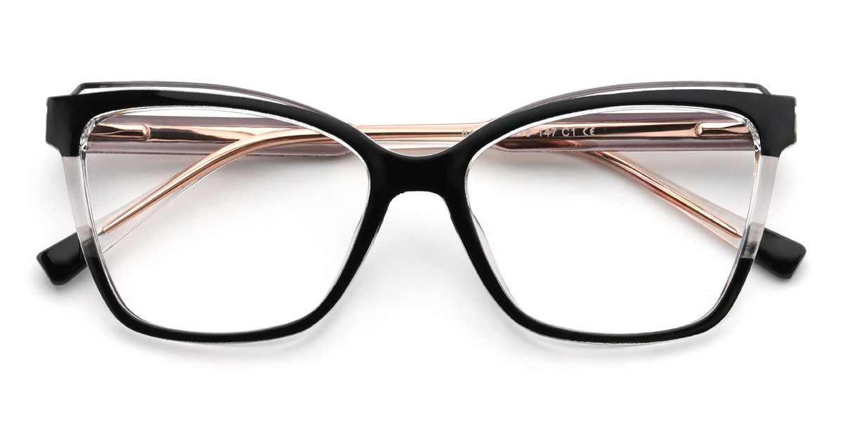 Black Maisie Glasses - Rectangle Glasses