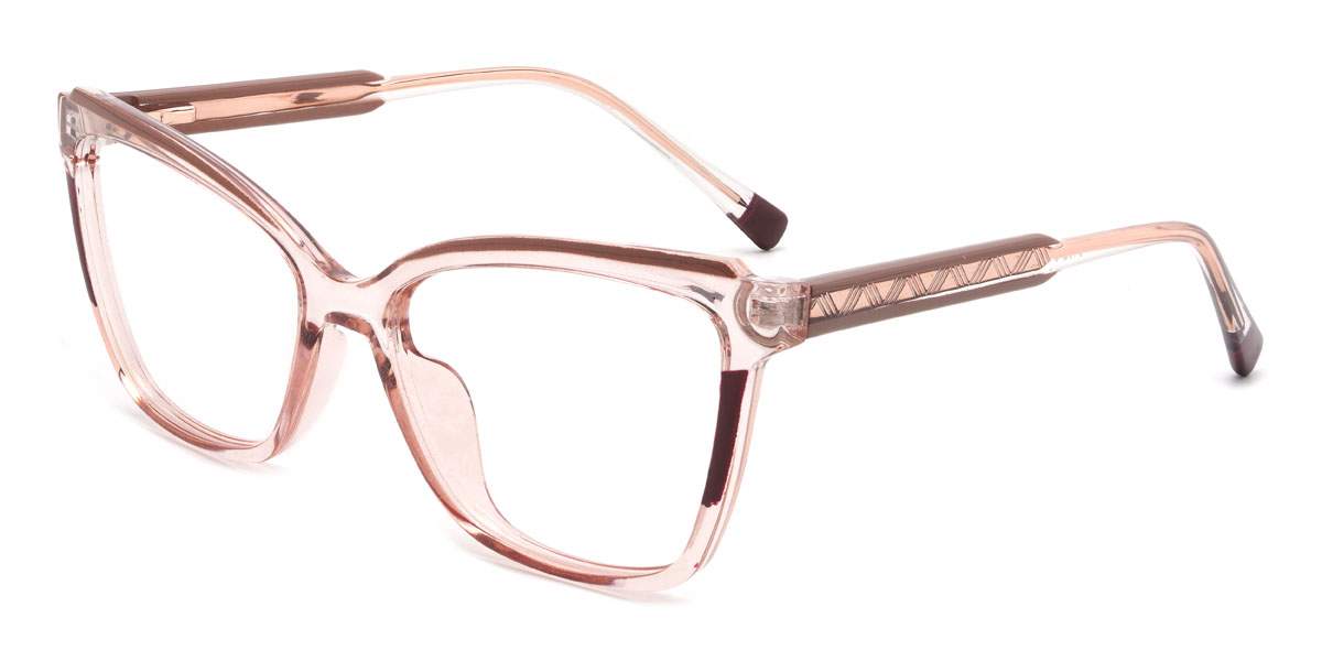 Light Pink Maisie Glasses - Rectangle Glasses