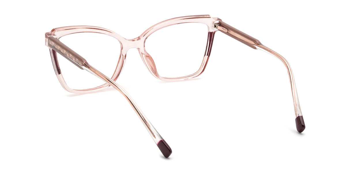 Light Pink Maisie Glasses - Rectangle Glasses