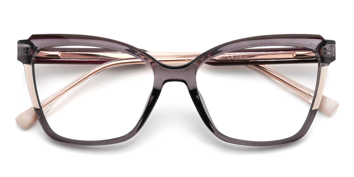 Grey Maisie Glasses - Rectangle Glasses
