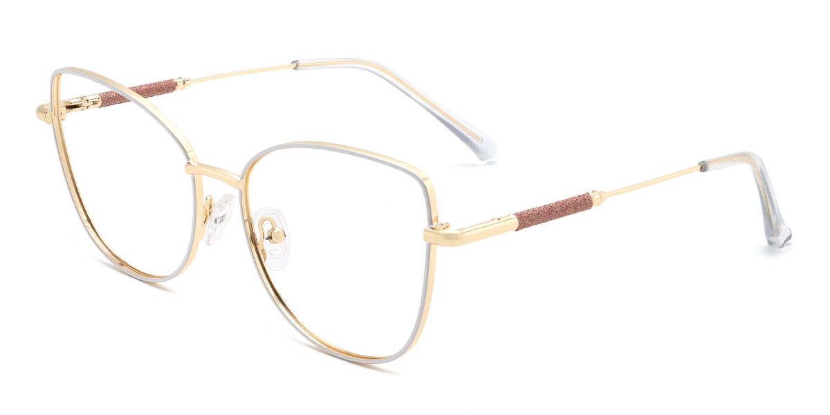 White Evelynn Glasses - Cat Eye Glasses