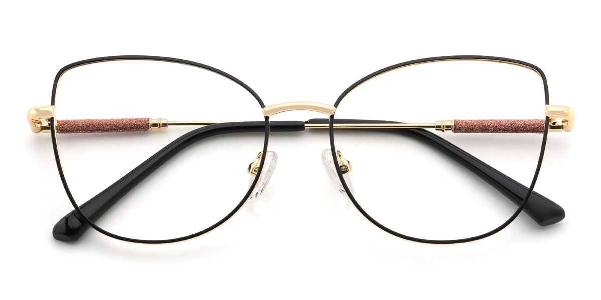 Black Evelynn Glasses - Cat Eye Glasses