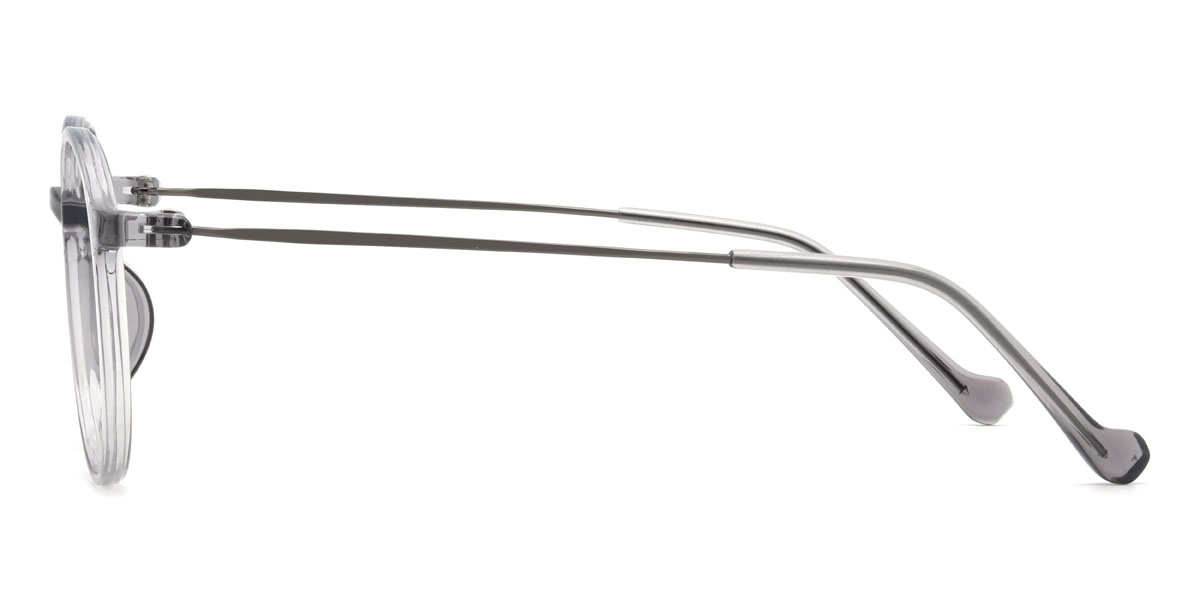 Clear Grey Damien Glasses - Oval Glasses