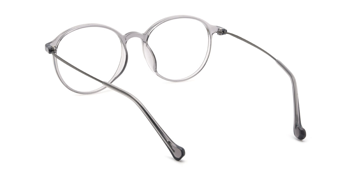 Clear Grey Damien Glasses - Oval Glasses