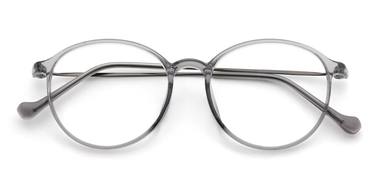 Clear Grey Damien Glasses - Oval Glasses