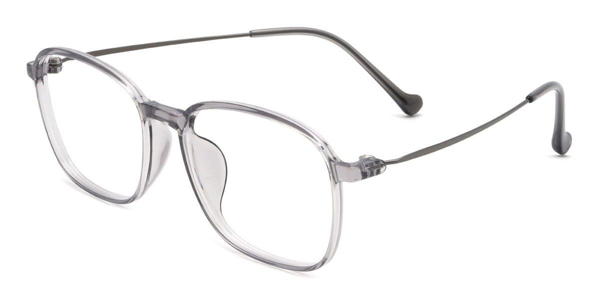 Clear Grey Casey Glasses - Rectangle Glasses