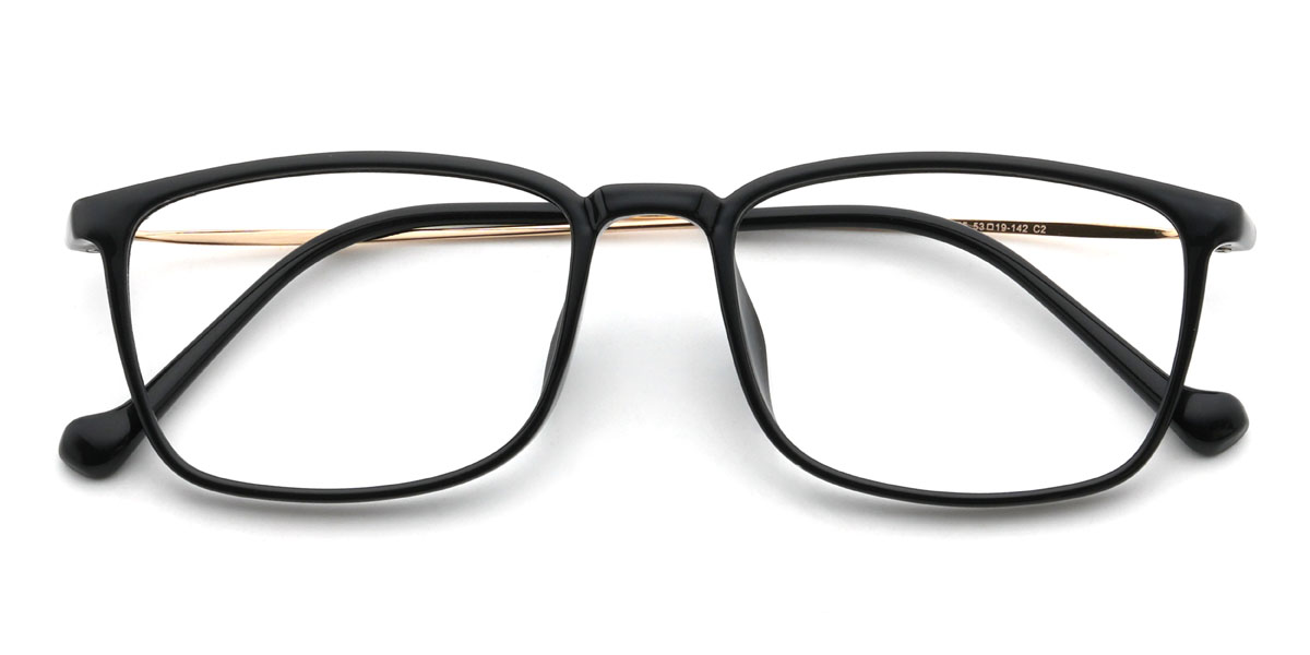 Black Kameron Glasses - Rectangle Glasses