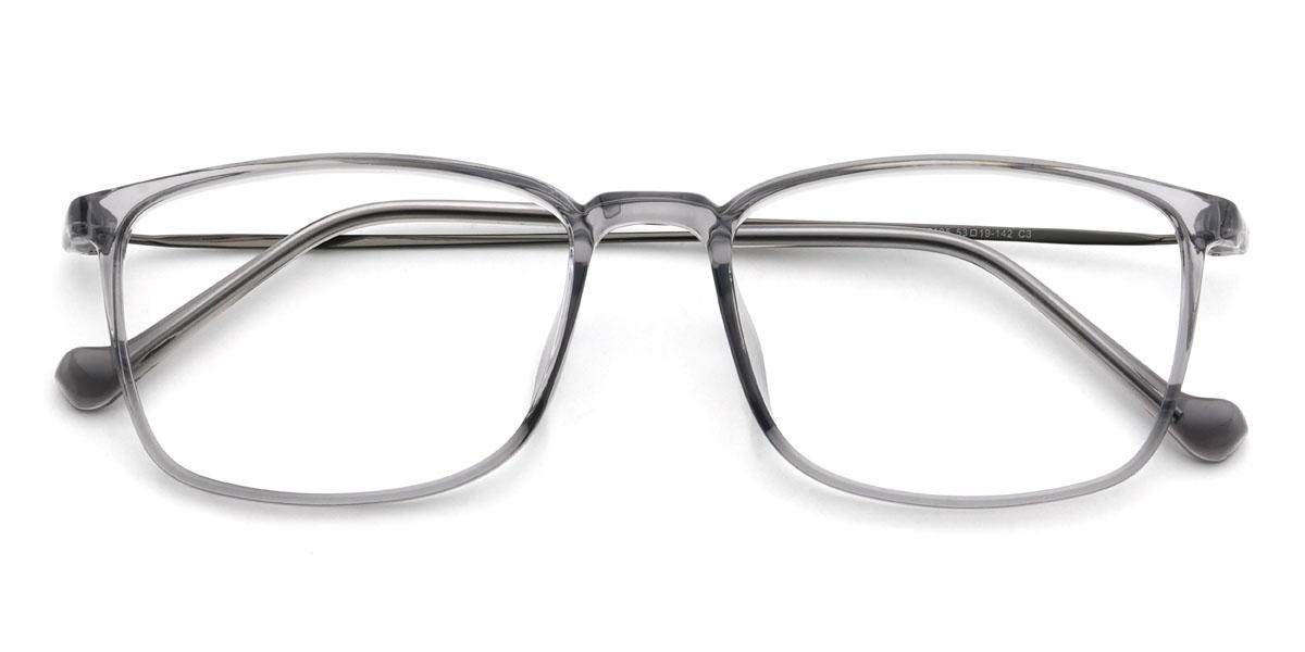 Clear Grey Kameron Glasses - Rectangle Glasses