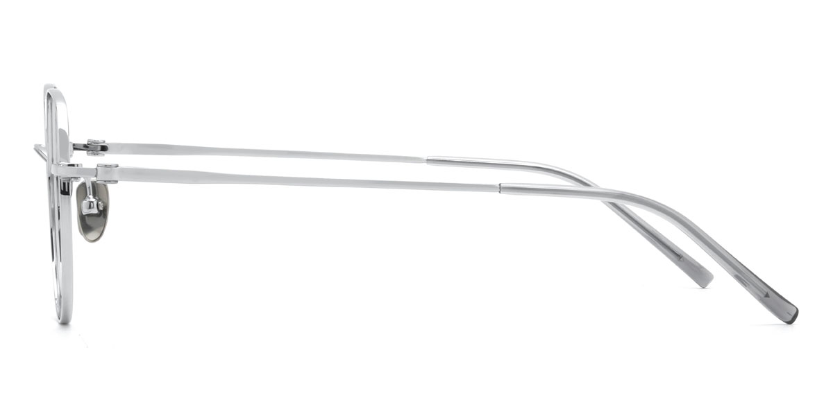 Silver Khalid Glasses - Oval Glasses