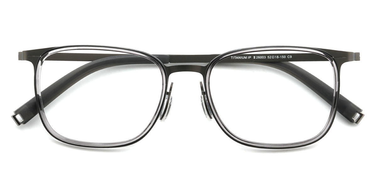 Clear Grey Yorick Glasses - Rectangle Glasses