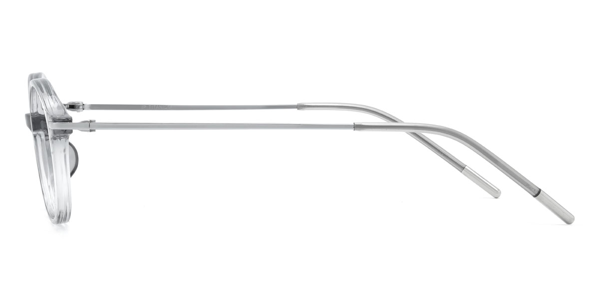 Clear Grey Ulrich Glasses - Oval Glasses