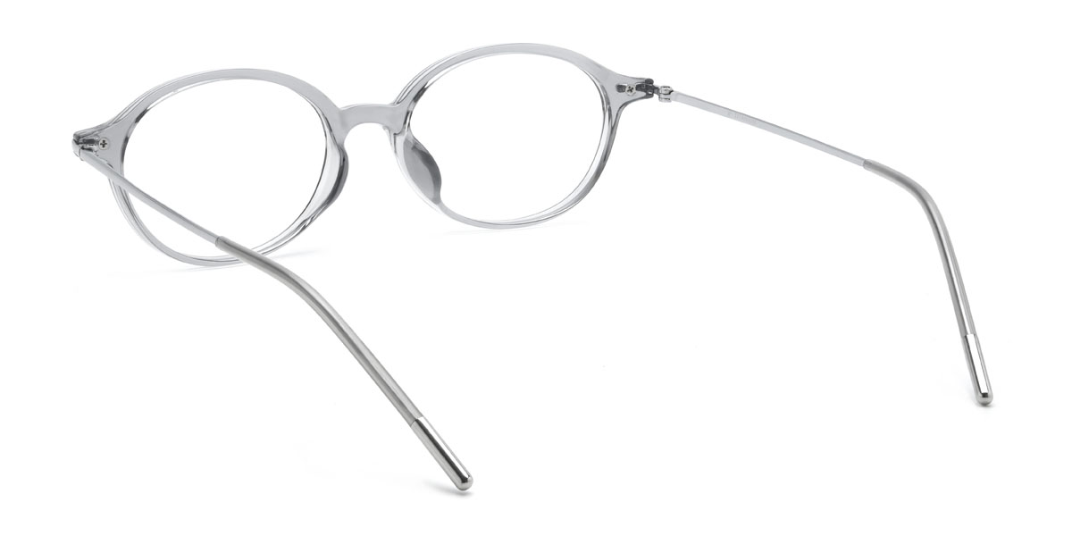 Clear Grey Ulrich Glasses - Oval Glasses