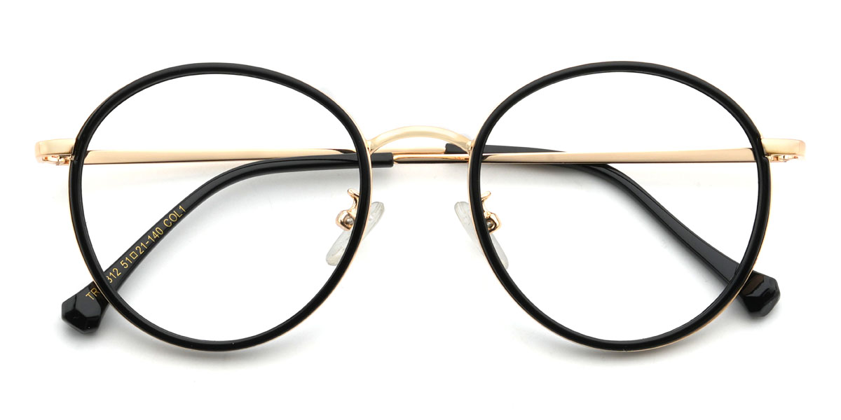 Black Angelo Glasses - Oval Glasses