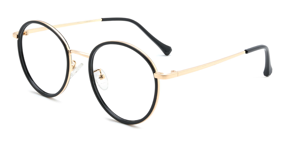 Black Angelo Glasses - Oval Glasses