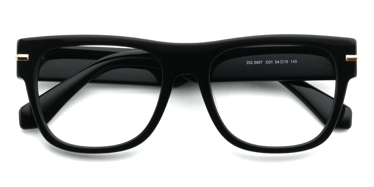 Black Cassidy Glasses - Rectangle Glasses