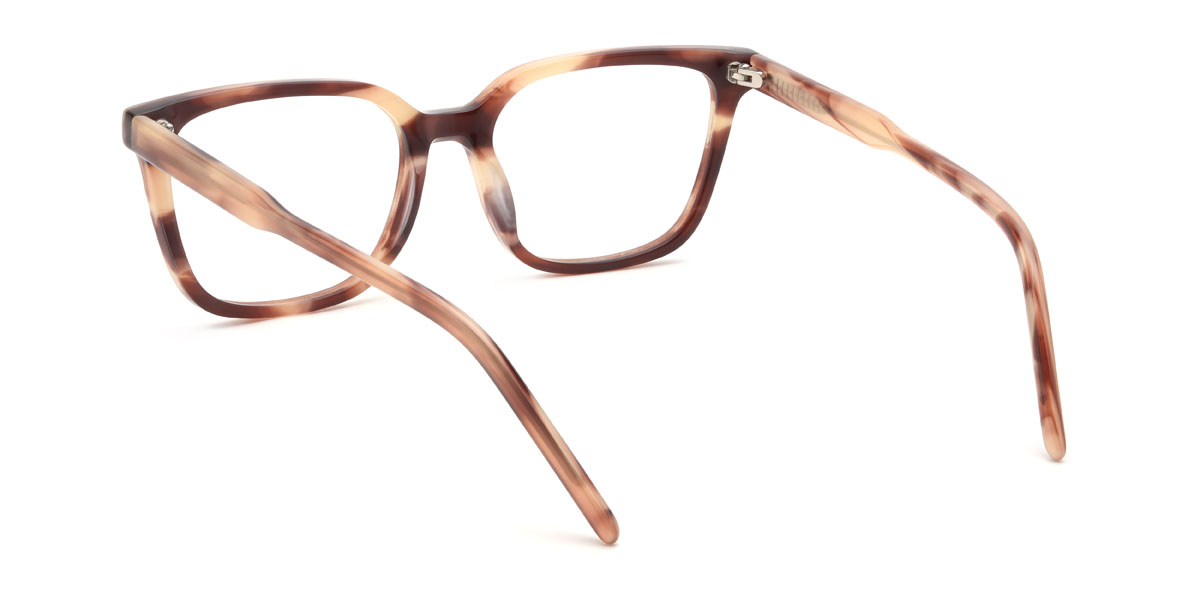Gelbbraun Schildpatt Hassan Brille - Rectangle Glasses