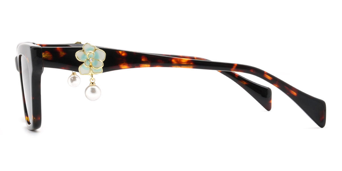 Tortoiseshell Grey Miracle Glasses - Rectangle Sunglasses