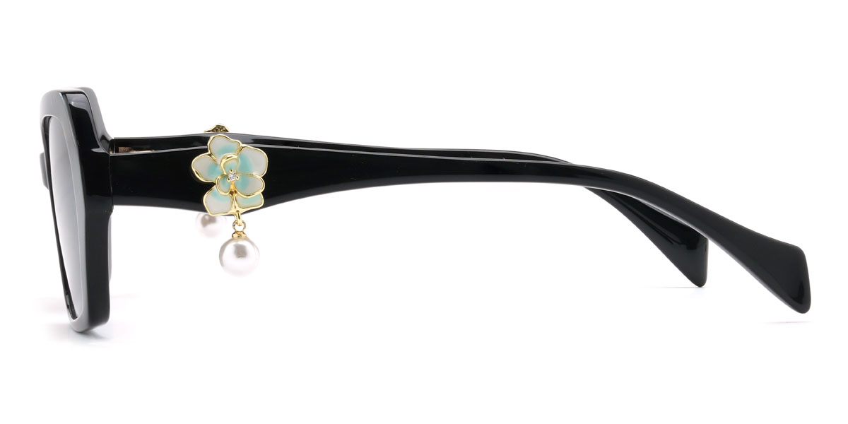 Black Grey Charlee Glasses - Rectangle Sunglasses