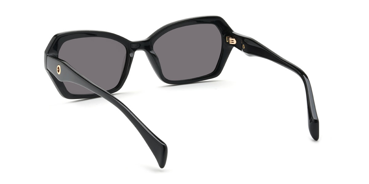 Black Grey Charlee Glasses - Rectangle Sunglasses
