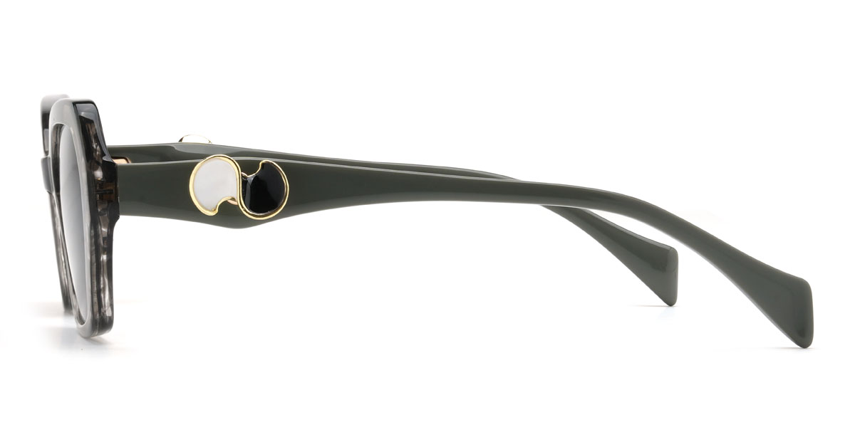 Grey Tortoiseshell Grey Charlee Glasses - Rectangle Sunglasses