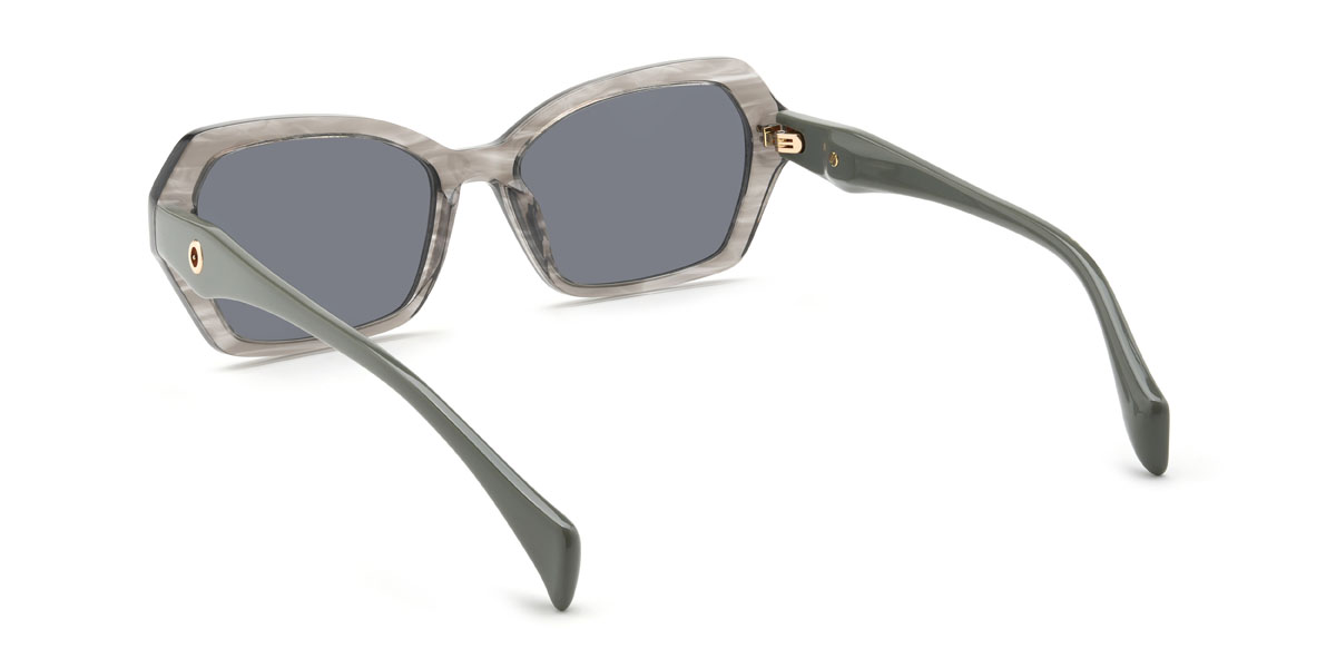 Grey Tortoiseshell Grey Charlee Glasses - Rectangle Sunglasses