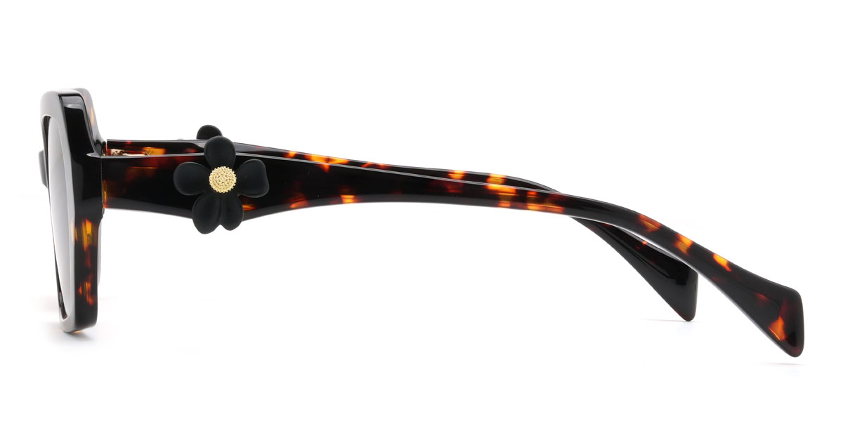 Tortoiseshell Brown Charlee Glasses - Rectangle Sunglasses
