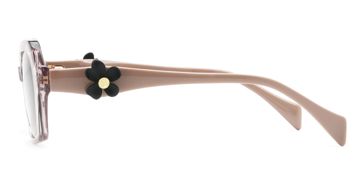 Pink Brown Charlee Glasses - Rectangle Sunglasses
