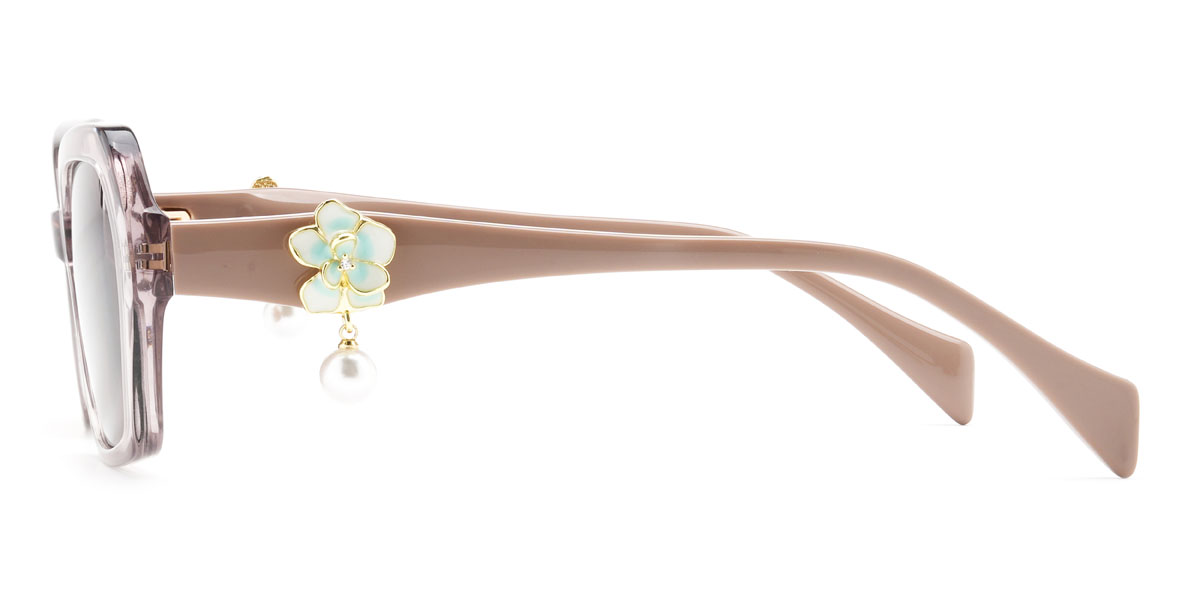 Pink Brown Charlee Glasses - Rectangle Sunglasses