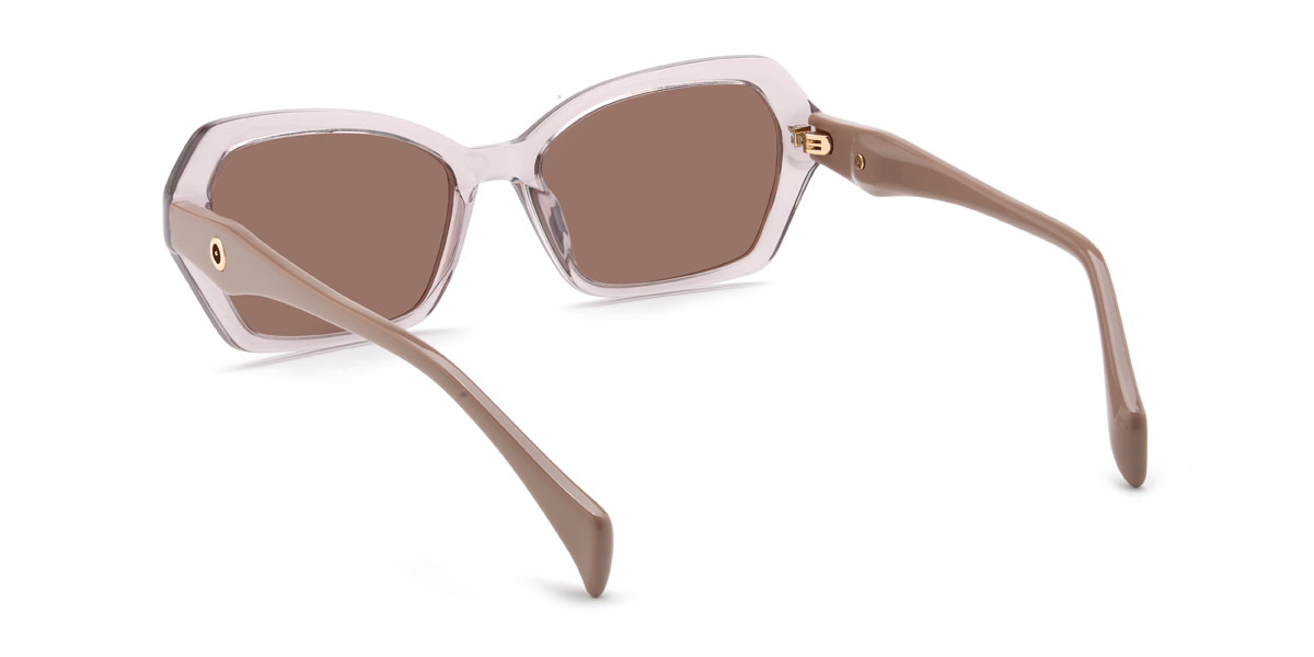 Pink Brown Charlee Glasses - Rectangle Sunglasses