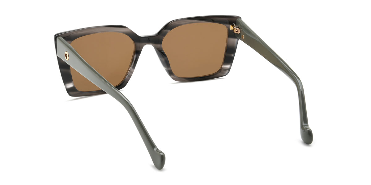 Grey Tortoiseshell Brown Xanthus Glasses - Square Sunglasses